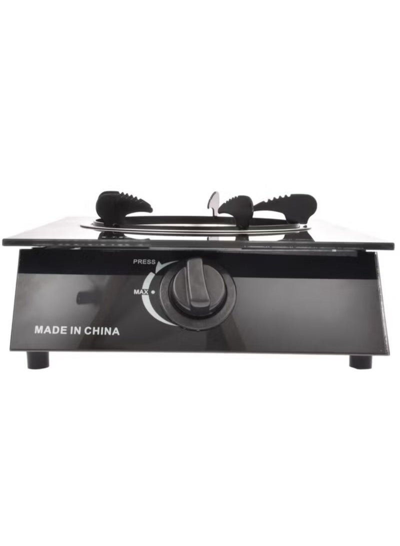 دينكس موقد غاز بشعلة واحدة، سطح زجاجي أسود - Image 3