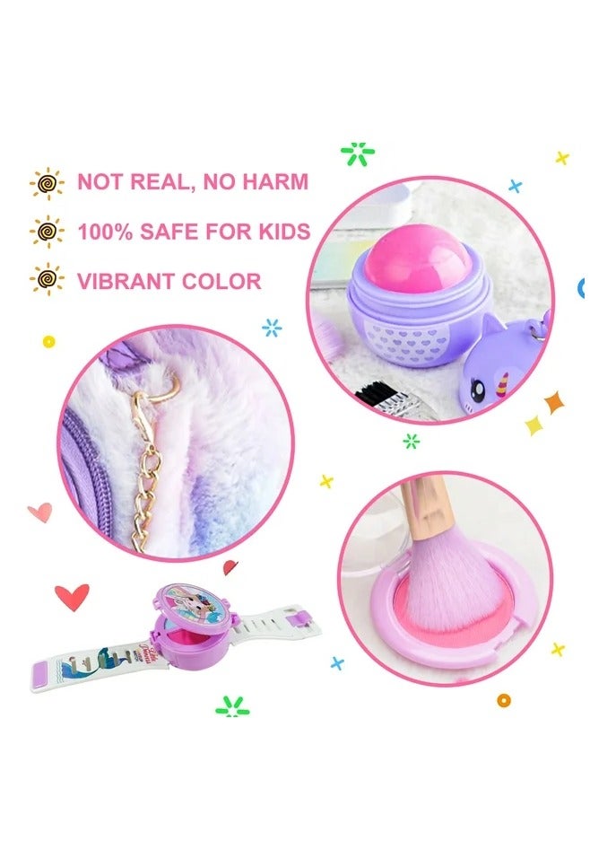 YelaJoy Kids Makeup Set for Girls, Real Washable Makeup Toy, Little Girl Princess Play Make up Toy with Cute Makeup Bag, Gift Toys for Girls - Image 4