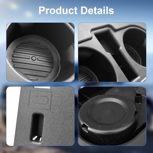 Wingsflee Front Console Cup Holder for Ford F150 2015-2020 & F-Series Super Duty 2017-2022 - Replaces Part HC3Z-2813562-AB, Under Front Seat Mount - Image 4