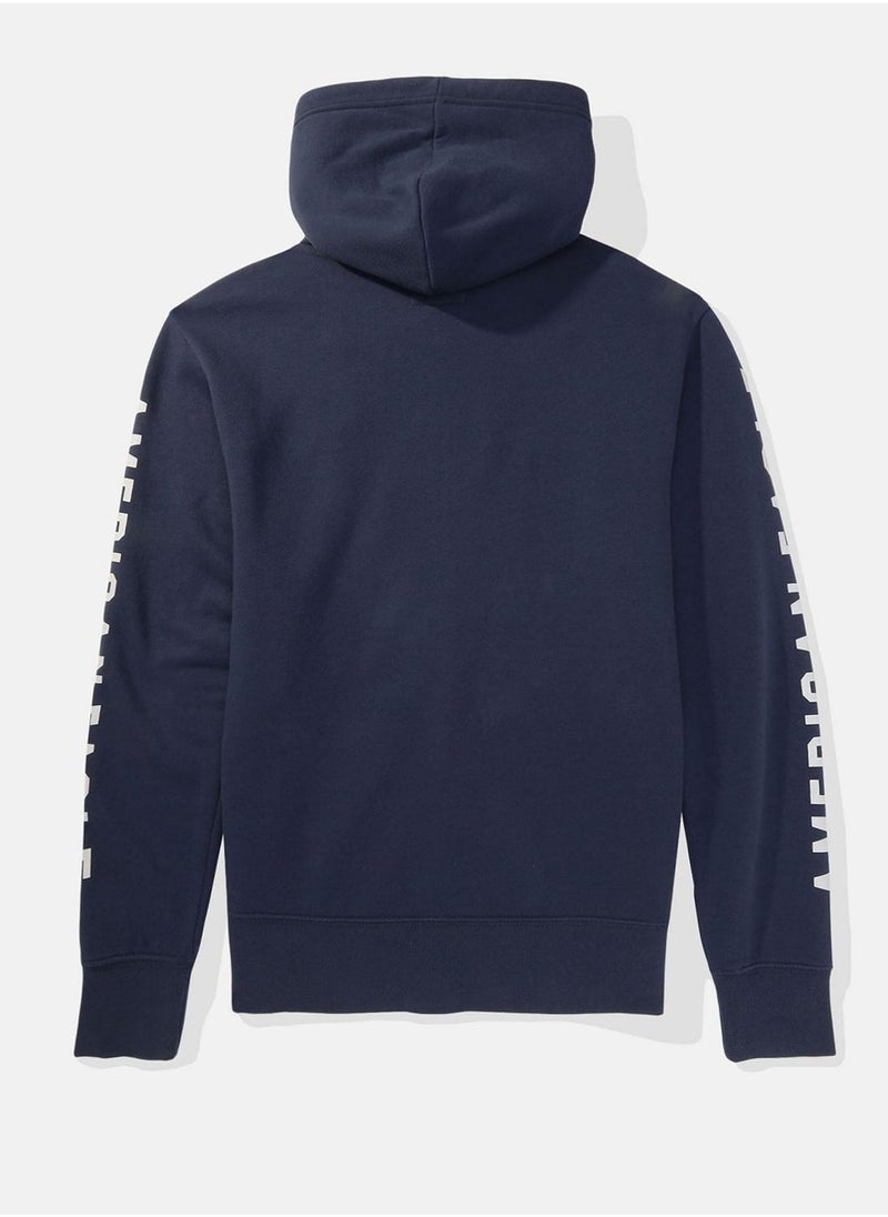 American Eagle Graphic Zip Through  Hoodie  - Image 4