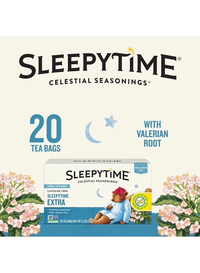 CELESTIAL SEASONINGS Sleepytime Extra Herbal Tea, Promotes Relaxation, 20 Count (Pack of 6) - Image 2