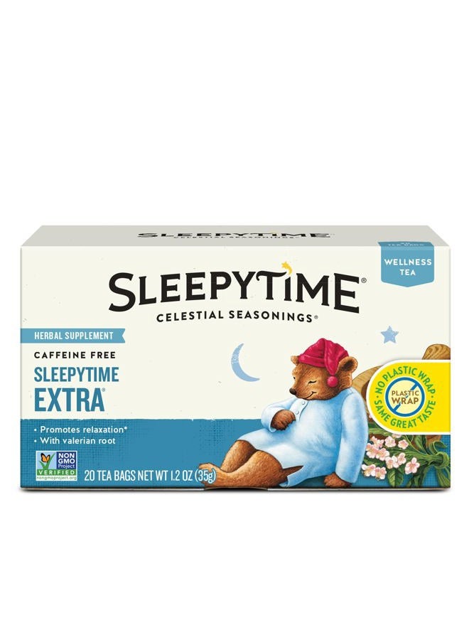 CELESTIAL SEASONINGS Sleepytime Extra Herbal Tea, Promotes Relaxation, 20 Count (Pack of 6) - Image 1