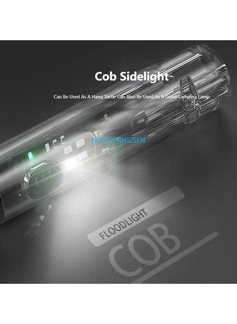 القرش المبتسم ضوء عمل صغير، ضوء سلسلة مفاتيح COB صغير، مصباح يدوي مقاوم للماء قابل لإعادة الشحن للغاية مع سلسلة مفاتيح، للاستخدام اليومي العائلي، والأنشطة الخارجية، وحالات الطوارئ - Image 3