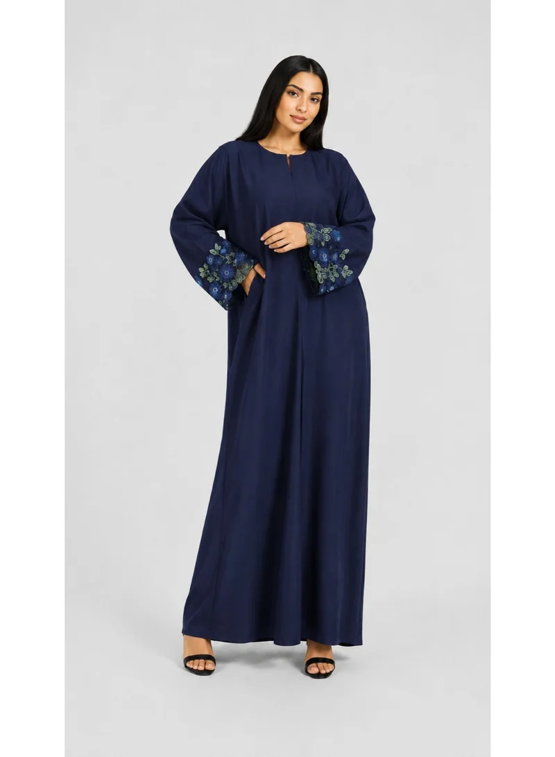 Reem Abayas Women's Navy Abaya with Matching Sheila