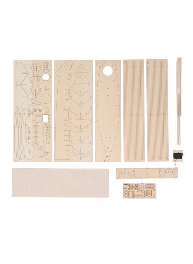 NIBEMINENT - Sailboat Wood Craft Construction Model Exquisite Look Educational Ship Assemble Toy for Children Adults Home - Image 1