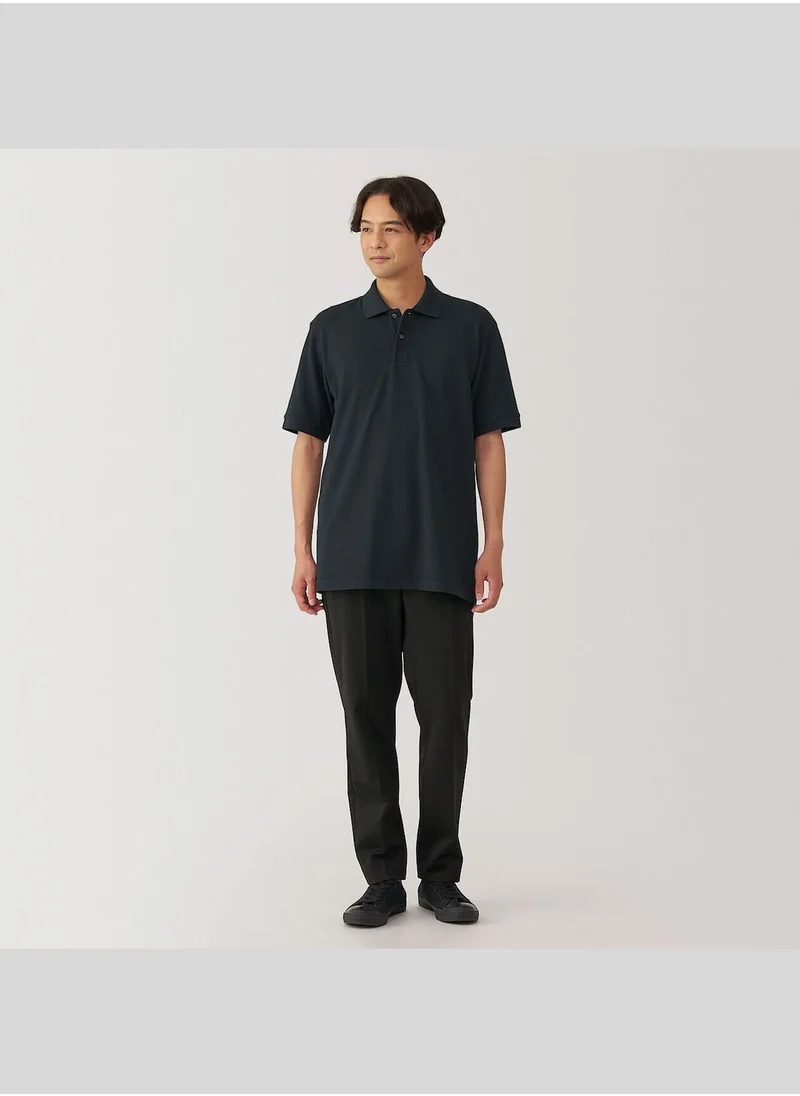 MUJI Washed Pique Short Sleeve Polo Shirt