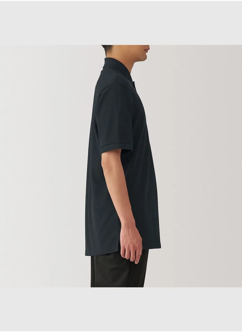 MUJI Washed Pique Short Sleeve Polo Shirt