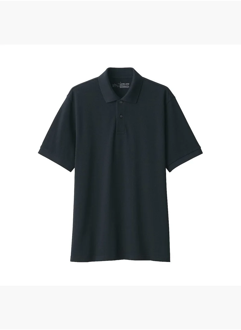 MUJI Washed Pique Short Sleeve Polo Shirt