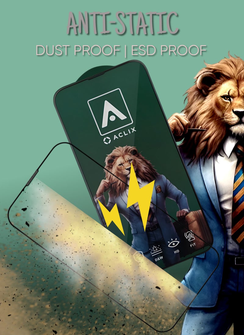 ACLIX Antistatic ESD Dustproof Premium Quality High Definition Tempered Glass Screen Protector Designed For  iPhone 14 Plus - Image 4