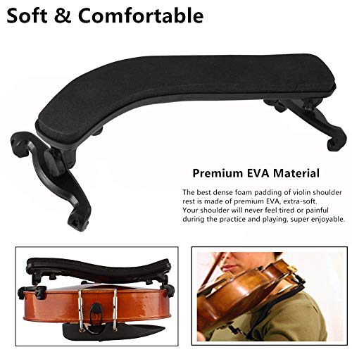 SUEWIO Violin Shoulder Rest for 1/2 Size, Adjustable Violin Shoulder Rest for Kids Beginners with Comfortable Foam Pad & Height Adjustable Feet - Image 3
