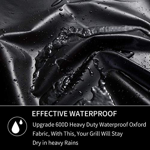Jiesuo 7106 BBQ Gas Grill Cover for Weber Spirit 200 and 300 Series & Genesis Silver A/B: Heavy Duty Waterproof 52 Inch 3 Burner Barbecue Grill Cover - Image 5