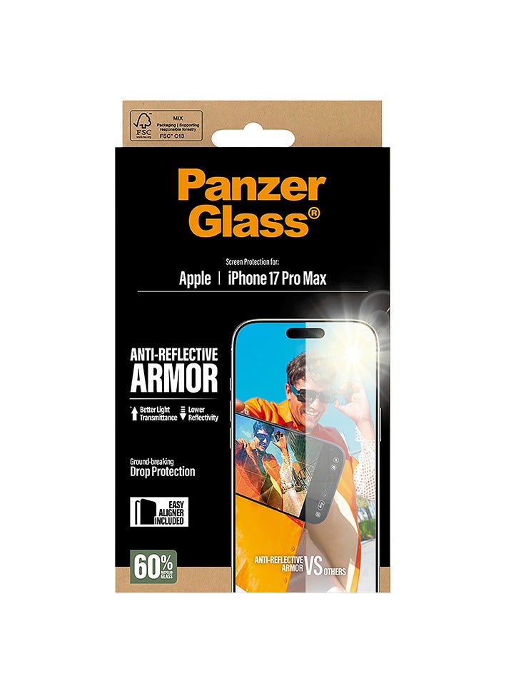 PanzerGlass Screen Protector Anti-Reflective Armor iPhone 17 Pro Max - Clear - Image 4