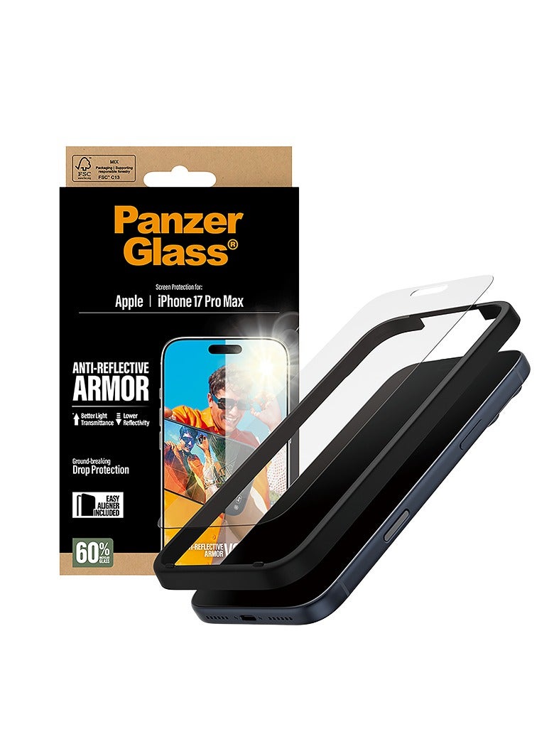 PanzerGlass Screen Protector Anti-Reflective Armor iPhone 17 Pro Max - Clear - Image 2