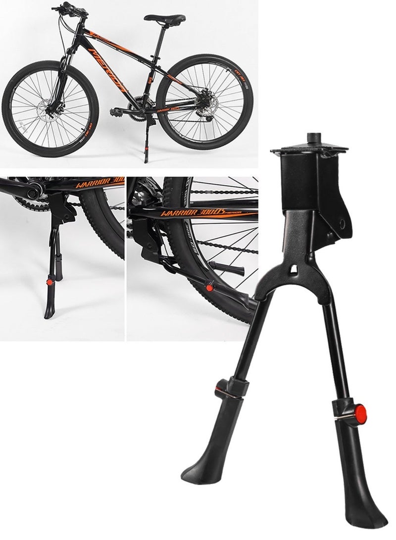 عام الثقيلة مزدوجة الساقين موقف الدراجة - موقف الدراجة القابلة للتعديل مصنوع من الفولاذ مع وسائد القدم الواسعة غير المنزلقة ، دعم سميك 1.3 سم ، ربيع مرن عالي لمواقف سيارات وصيانة مستقرة - Image 1