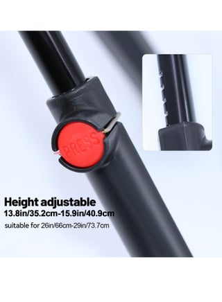 Heavy Duty Double Legs Bicycle KickStand - Adjustable Bike Stand Made of Steel with Non-Slip Wide Foot Pads, 1.3cm Thickened Support, High Elastic Spring for Stable Parking & Maintenance - view 2