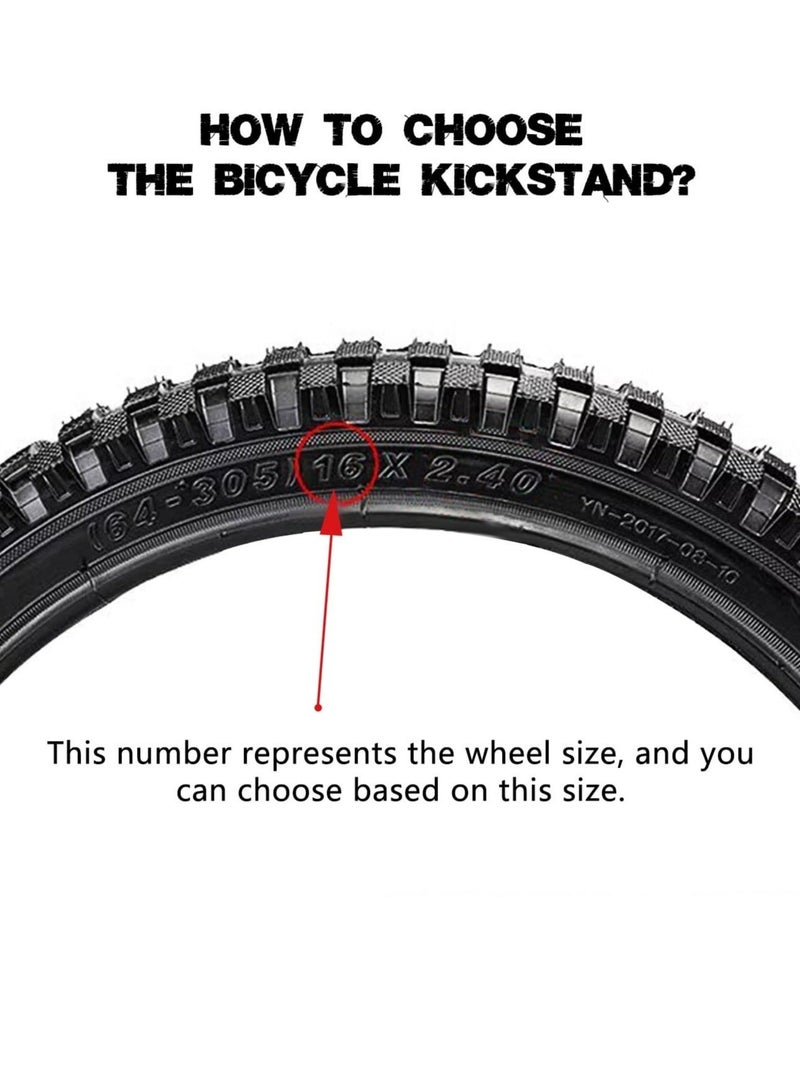 عام الثقيلة مزدوجة الساقين موقف الدراجة - موقف الدراجة القابلة للتعديل مصنوع من الفولاذ مع وسائد القدم الواسعة غير المنزلقة ، دعم سميك 1.3 سم ، ربيع مرن عالي لمواقف سيارات وصيانة مستقرة - Image 4