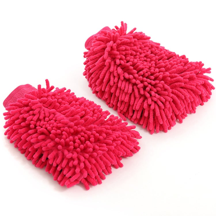 general Chenille Car Wash Gloves - Thickened Coral Fiber Cleaning Mitts for Auto Care - Image 1