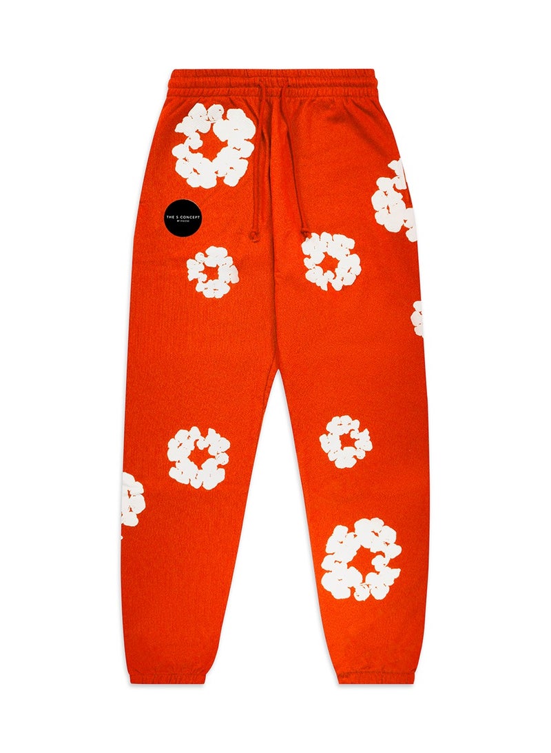Denim Tears The Cotton Wreath Sweatpants Orange - Image 1