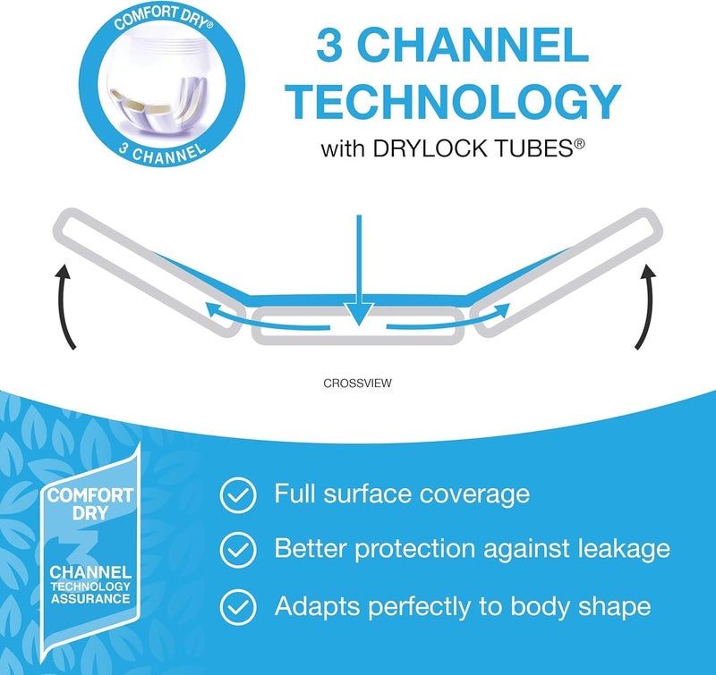 Veeda سراويل داخلية طبيعية للكبار غير قابلة للتسرب للرجال سراويل قابلة للتصرف لحماية تسرب المثانة حفاضات للكبار للرجال مع أقصى امتصاص حجم كبير 80 قطعة - Image 5