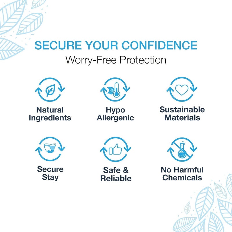 Veeda سراويل داخلية طبيعية للكبار غير قابلة للتسرب للرجال سراويل قابلة للتصرف لحماية تسرب المثانة حفاضات للكبار للرجال مع أقصى امتصاص حجم كبير 80 قطعة - Image 2