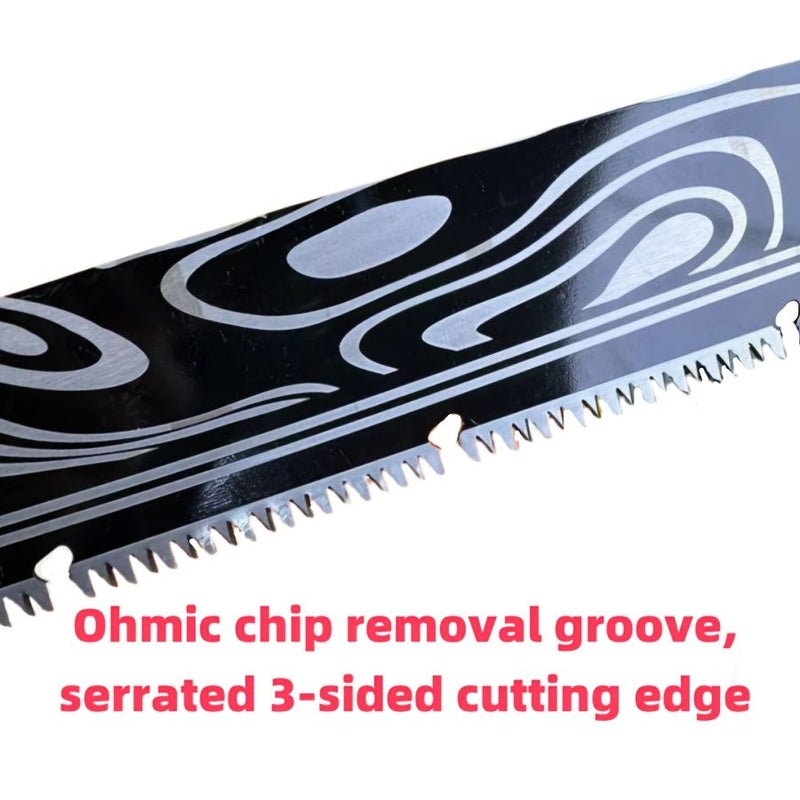 Extended Extra Large Damascus Hand Saw SK5 Manganese Steel Woodworking Garden Tree Cutting - Image 5