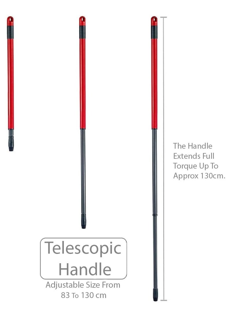 Vitacelli - Easy Wring Clean spin mop and bucket set with foot pedal, Telescopic Handle 85 – 123 cm, Floor mop with spinning wringer, 2in1 Microfibre mop head Assorted - Image 1