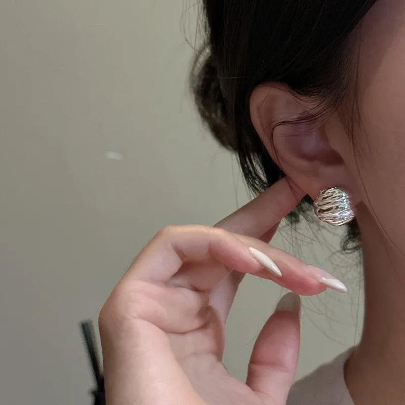 Silver Stainless Steel Earring - Image 2