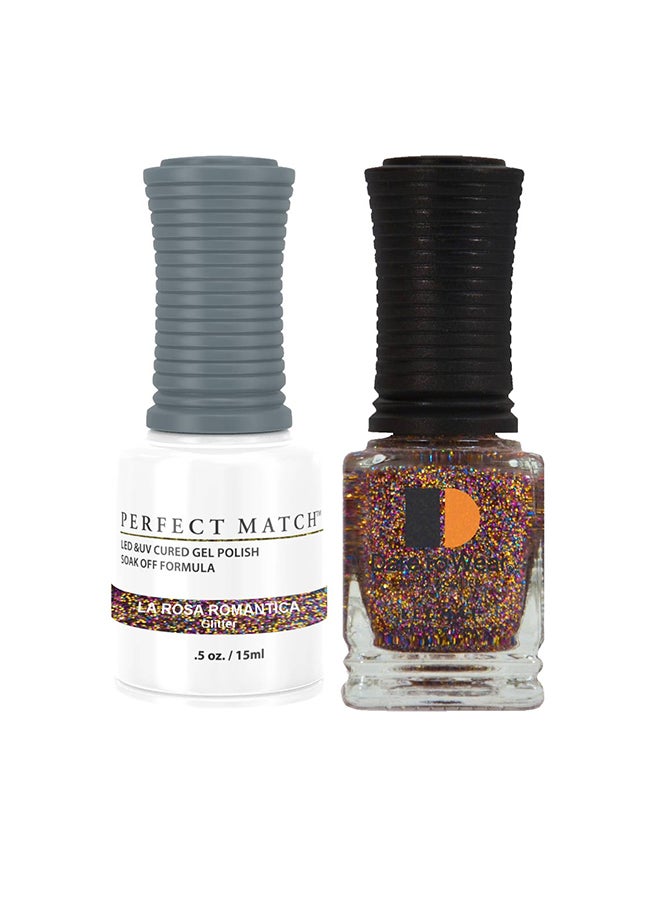 Perfect Match Gel Nail Polish and Nail Lacquer Set 2x15ml Gel Nails Glossy Shine Long Lasting Soak off UV Gel Polish for Nail Art French Manicure Pedicure Salon Quality Chip Resistant Gel Nail Extensions Nail Enamel - Image 1