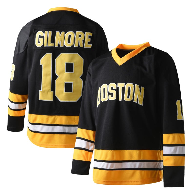 cridpop Happy Gilmore 18 Ice Hockey Jersey for Men Retro Sports Party Apparel Black for Halloween Costumes XL - Image 2
