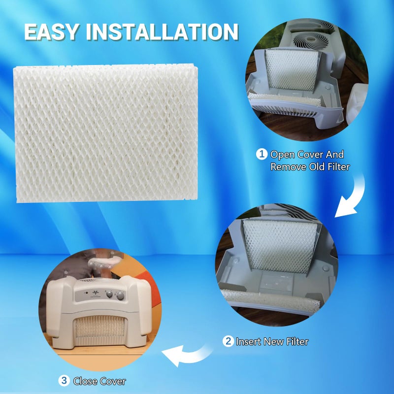 PWEOW MD1-0034 Humidifier Replacement Wick Filters for Vornado Evaporative Humidifier Evap2, Evap40, EV3, EV100, EV200, EVDC300, EVDC505, EVDC500, Tornado Humidifier Filter (Not for Evap3)- 4 Pack - Image 4