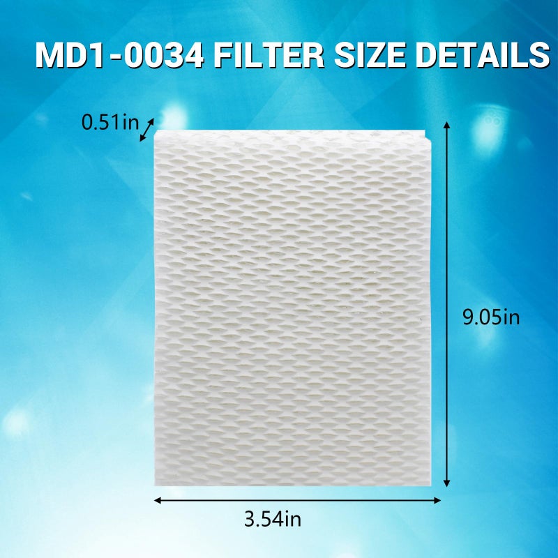 PWEOW MD1-0034 Humidifier Replacement Wick Filters for Vornado Evaporative Humidifier Evap2, Evap40, EV3, EV100, EV200, EVDC300, EVDC505, EVDC500, Tornado Humidifier Filter (Not for Evap3)- 4 Pack - Image 2