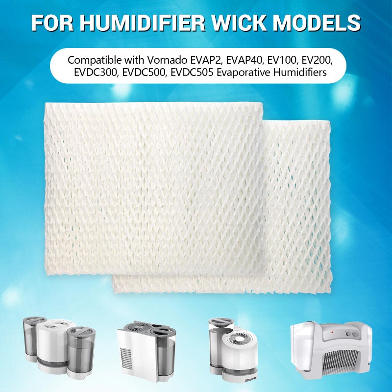 PWEOW MD1-0034 Humidifier Replacement Wick Filters for Vornado Evaporative Humidifier Evap2, Evap40, EV3, EV100, EV200, EVDC300, EVDC505, EVDC500, Tornado Humidifier Filter (Not for Evap3)- 4 Pack - Image 3