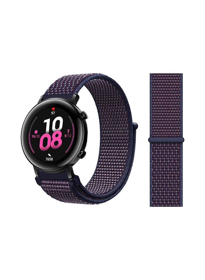Perfii Nylon Loop Replacement Band For Huawei Watch GT 2 Indigo Blue