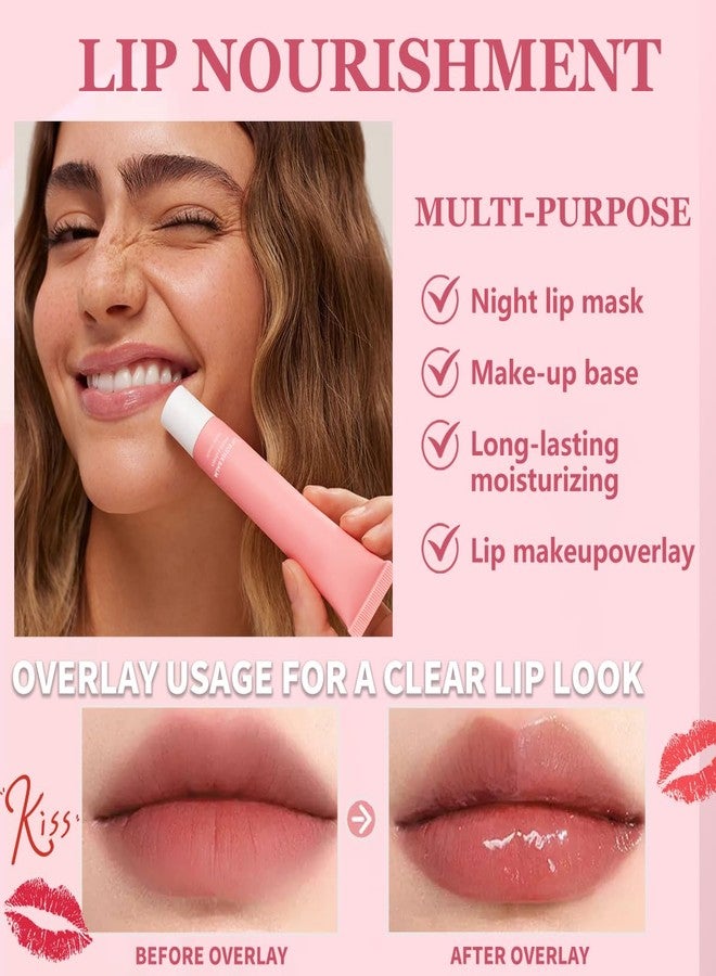 Tiejdhr 4 Colors Butter Lip Balm Lip Tint Nourishing Lip Gloss, High Shine Nude Color Hydrating Lip Care with Natural Ingredients (4 Flavors, 0.5oz) - Image 3