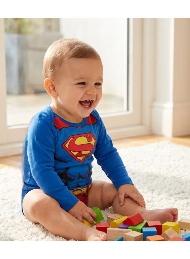 SUPERMAN Super Baby Bodysuit Long Sleeves By Kids TV100%cotton - Image 2