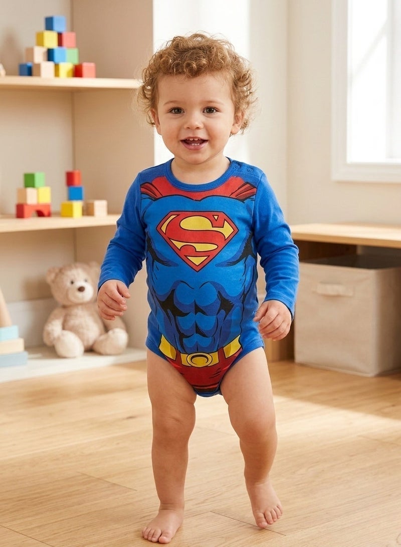 SUPERMAN Super Baby Bodysuit Long Sleeves By Kids TV100%cotton - Image 3