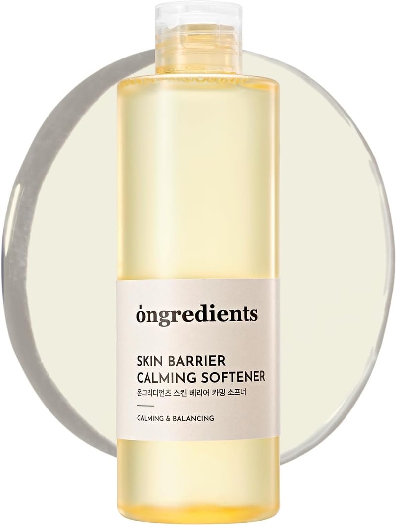 ONGREDIENTS Skin Barrier Calming Softener  Daily Soothing Toner for Dry Sensitive Skin  Panthenol Hyaluronic Acid Ceramide Hydrating pH Balancing  Vegan Korean Skin Care 250ml  845 fl Oz