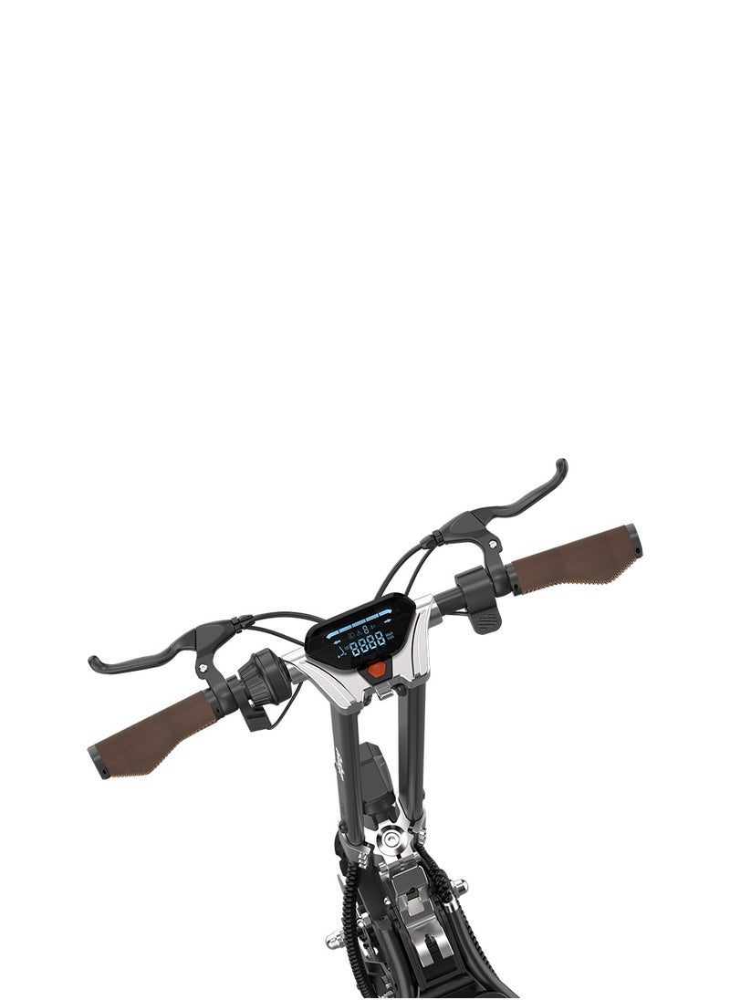SCT01 SpeedBoost Pro Electric Scooter with Front & Rear Shock Absorber, Brake, Lights, Digital Display, and Anti-theft Coded Lock Functionality