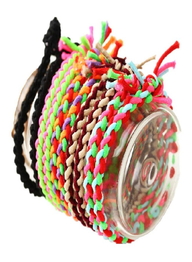 LOVEF 20 Pcs Fashion Braided Super Stretch Hair ties/Elastic Hair Bands Women Hair Accessories - Image 1