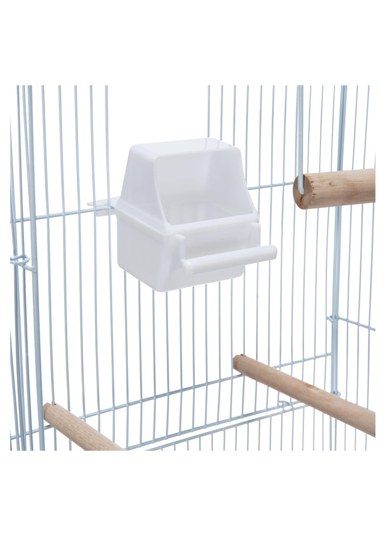 Egardenkart Egardenkart® Roof Top Large Bird cage with Rolling Stand for Cockatiel Sun Conure Parakeet (White)  - Image 5