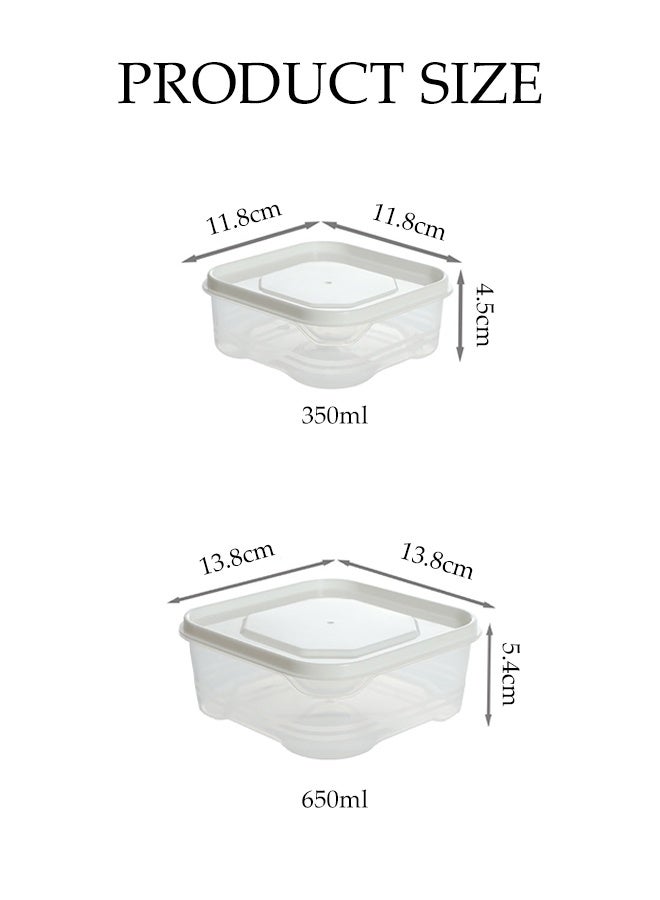 DUNISO 8 قطع حاويات تخزين الطعام حاويات تحضير الطعام قابلة للتكديس مع أغطية مانعة للتسرب آمنة في الميكروويف والفريزر قابلة لإعادة الاستخدام صناديق تخزين في الثلاجة للخضروات والفواكه واللحوم والحبوب واللحوم الباردة - Image 4