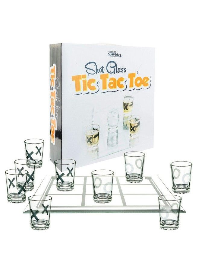 Fairly Odd Novelties - Shot Glass Tic Tac Toe Fun Party Board Drinking Game For Two/ Couples, Clear, One Size - Image 1