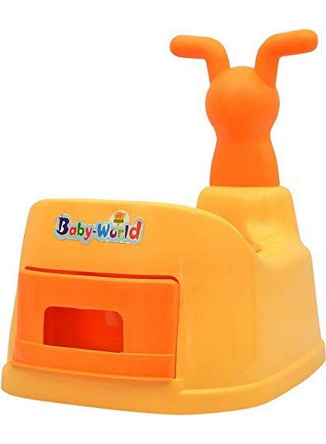 Nabhya Toilet Trainer Baby Potty Seat Cartoon Face With Removable Tray & Closing Lid (Orange1) - Image 4