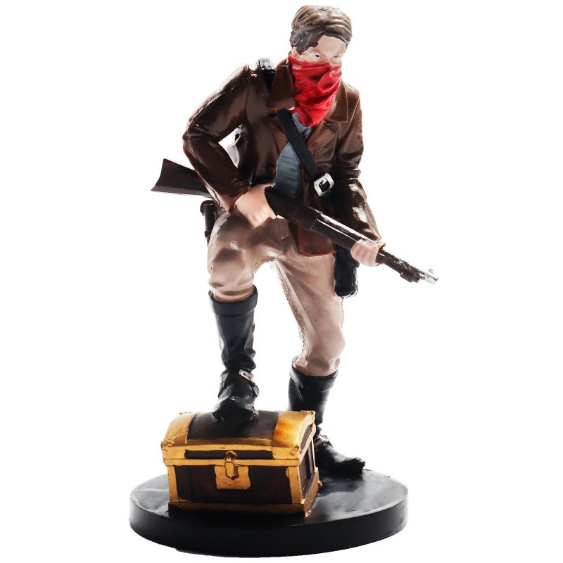 Rileryan 10 Styles 45 Mini Cowboy Figurines Wild West Robber Figure Gunslinger Statues for Home Desk Cake Decor Birthday Party Gift