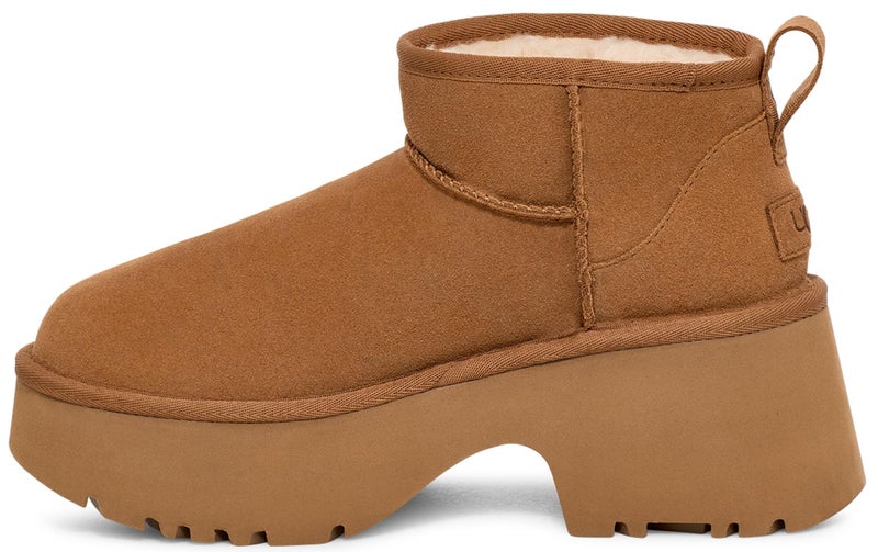 UGG Women's Classic Ultra Mini New Heights Boot, Chestnut, 10 - Image 3