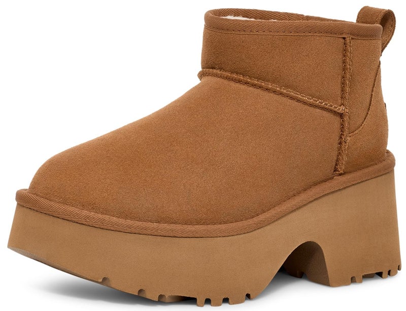 UGG Women's Classic Ultra Mini New Heights Boot, Chestnut, 10 - Image 1