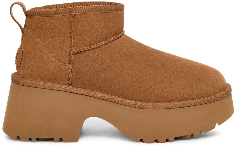 UGG Women's Classic Ultra Mini New Heights Boot, Chestnut, 10 - Image 4