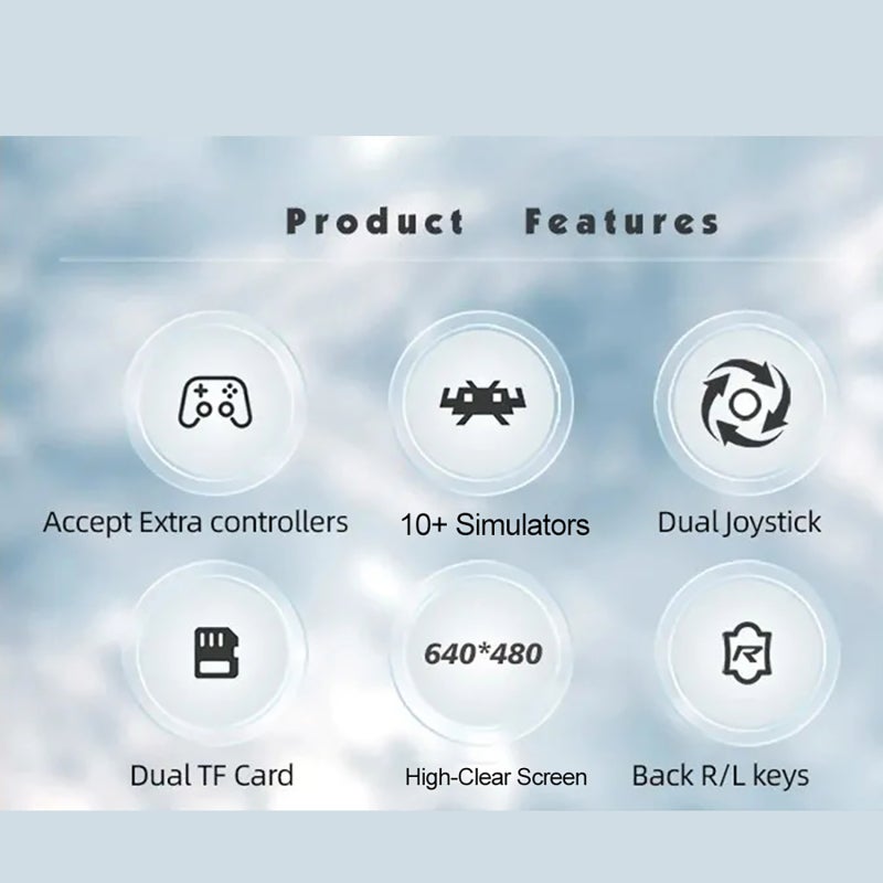 Handheld Game 3.5-inch IPS 640*480 High-clear Screen Supports Multiple Emulators, Dual 3D Joysticks, Dual Storage Cards, with OTG Interface Game Console Rechargeable Long Battery Life Play on TV - Image 4