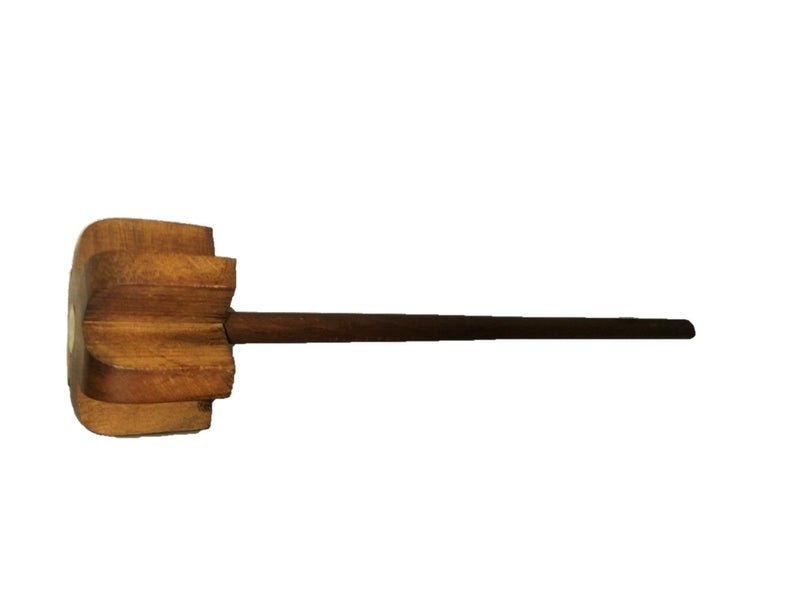 ARMAN SPOONS Wooden Whisk Beater – 12″ Thick Style Mathani/Ravai for Kitchen & Cooking - Image 3