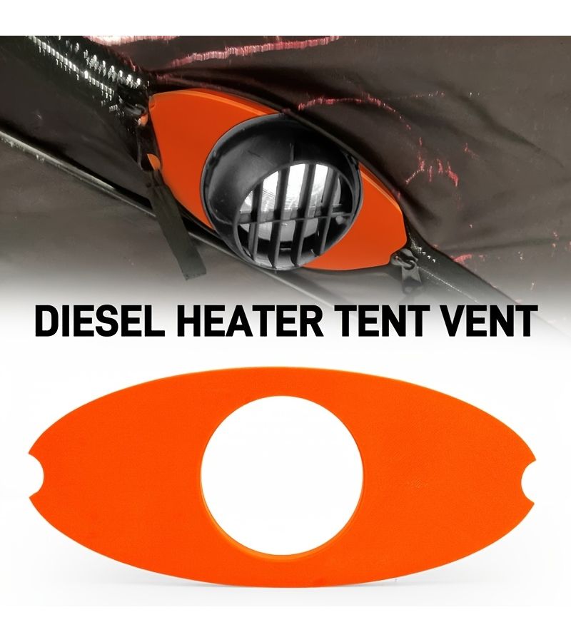 Black Plastic Diesel Heater Ventilation Kit Outdoor Tent Airflow Safety - Image 5